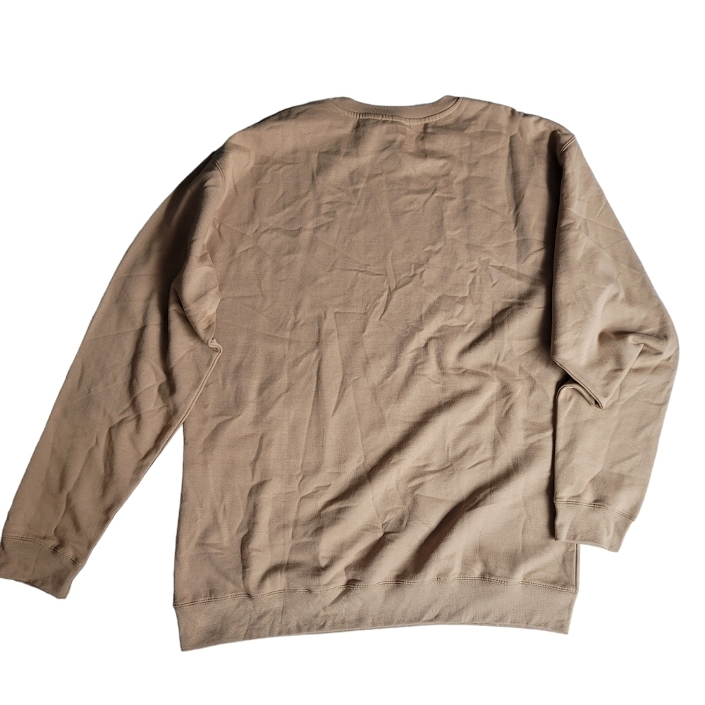 Crooked 3XL Tan Katie Porter's White Board Energy Crewneck Pullover Sweatshirt - Picture 2 of 6